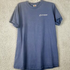 Vtg 24 Hour Fitness Shirt Mens XL Blue Gym‎ Workout T Shirt